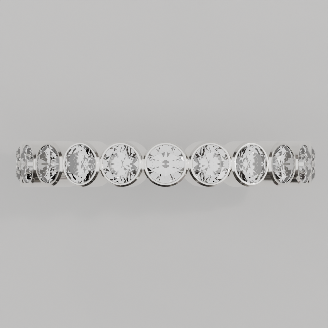 Churumbela Completa BEZEL de 3.0mm Diamante Natural - Abril - Churumbela de Oro (10k, 14k, 18k)