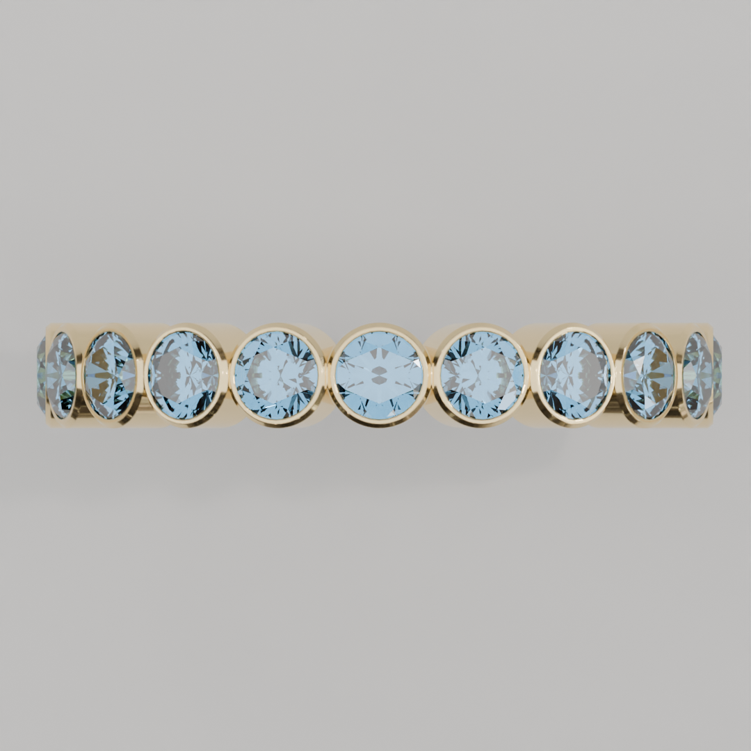 Churumbela Completa Topacio Azul BEZEL- Birthstone Diciembre -3.0.mm