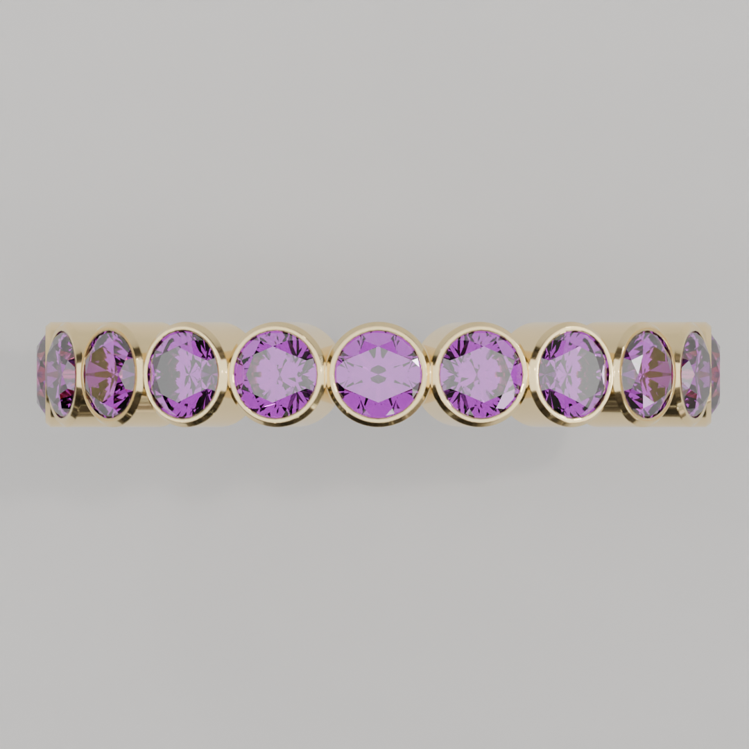 Churumbela Completa Amatista BEZEL - Birthstone Febrero -3.0.mm