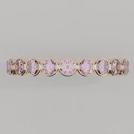 Churumbela Completa Turmalina Rosa BEZEL- Birthstone Octubre - 3.0mm