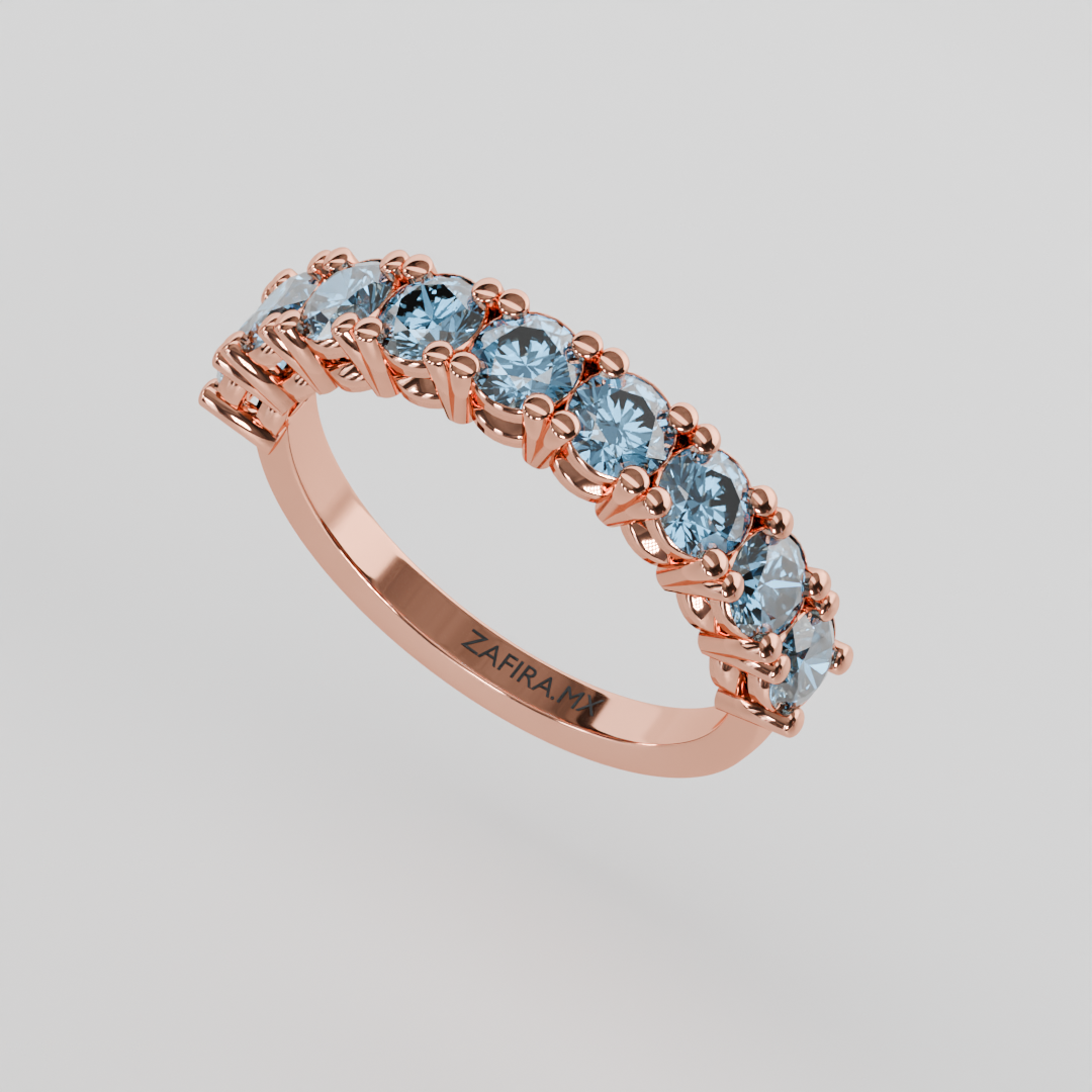 Media Churumbela Topacio Azul CLAW - Birthstone Diciembre -3.5mm