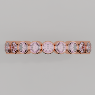 Churumbela Completa Turmalina Rosa BEZEL- Birthstone Octubre - 3.0mm