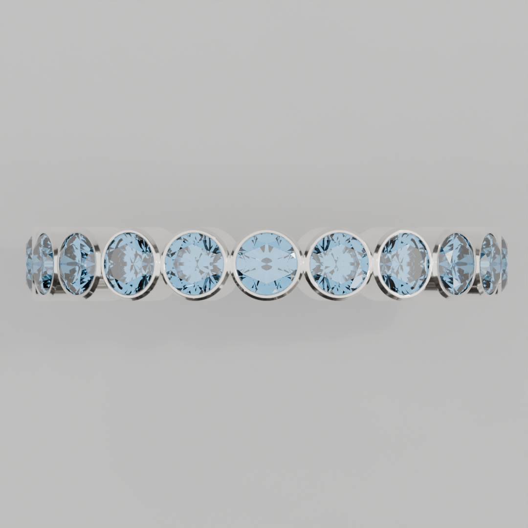 Churumbela Completa Topacio Azul BEZEL- Birthstone Diciembre -3.0.mm