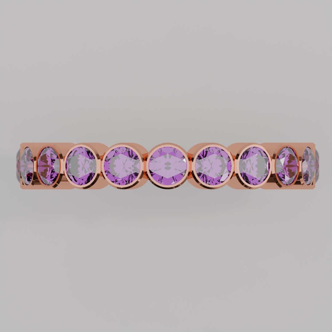 Churumbela Completa Amatista BEZEL - Birthstone Febrero -3.0.mm