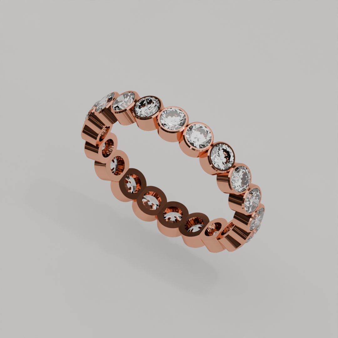 Churumbela Completa BEZEL de 3.0mm Diamante Natural - AbriI - Churumbela de Oro (10k, 14k, 18k)