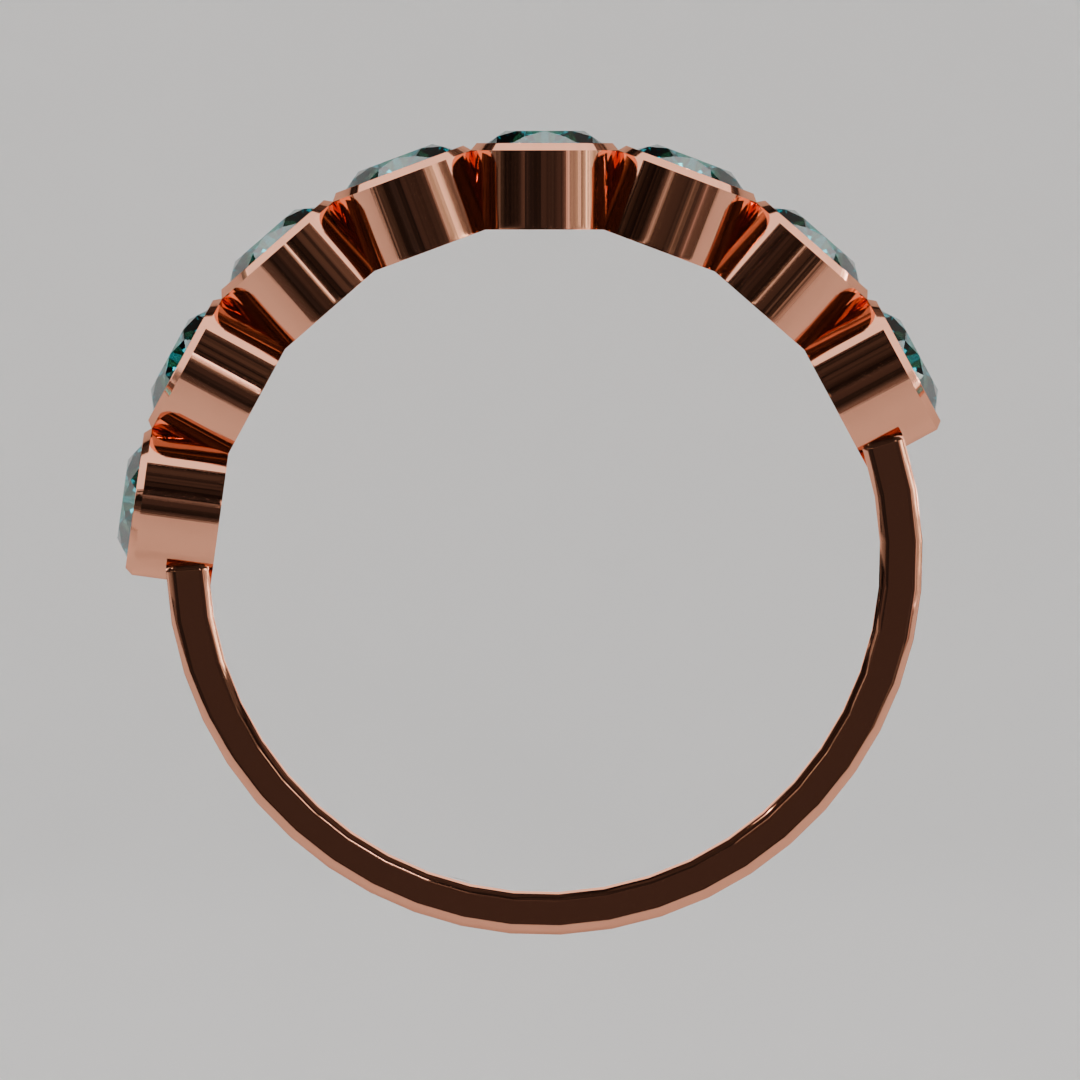 Media Churumbela Agua Marina BEZEL - Birthstone Marzo - 3.5mm — joyería hecha a mano por Zafira MX (foto 7)