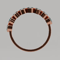 Media Churumbela Agua Marina BEZEL - Birthstone Marzo - 3.5mm — joyería hecha a mano por Zafira MX (foto 7)