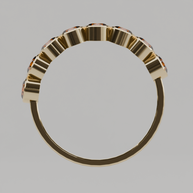 Media Churumbela Citrino BEZEL - Birthstone Noviembre -3.5mm - Churumbela de Oro (10k, 14k, 18k) y Moissanitas