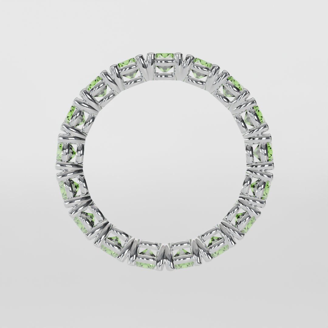 Anillo Churumbela Completa Peridoto Birthstone Agosto Claw (3.5mm) - Joyería Fina en Oro Sólido (10k, 14k, 18k) o Plata 0.925 — joyería hecha a mano por Zafira MX (foto 4)