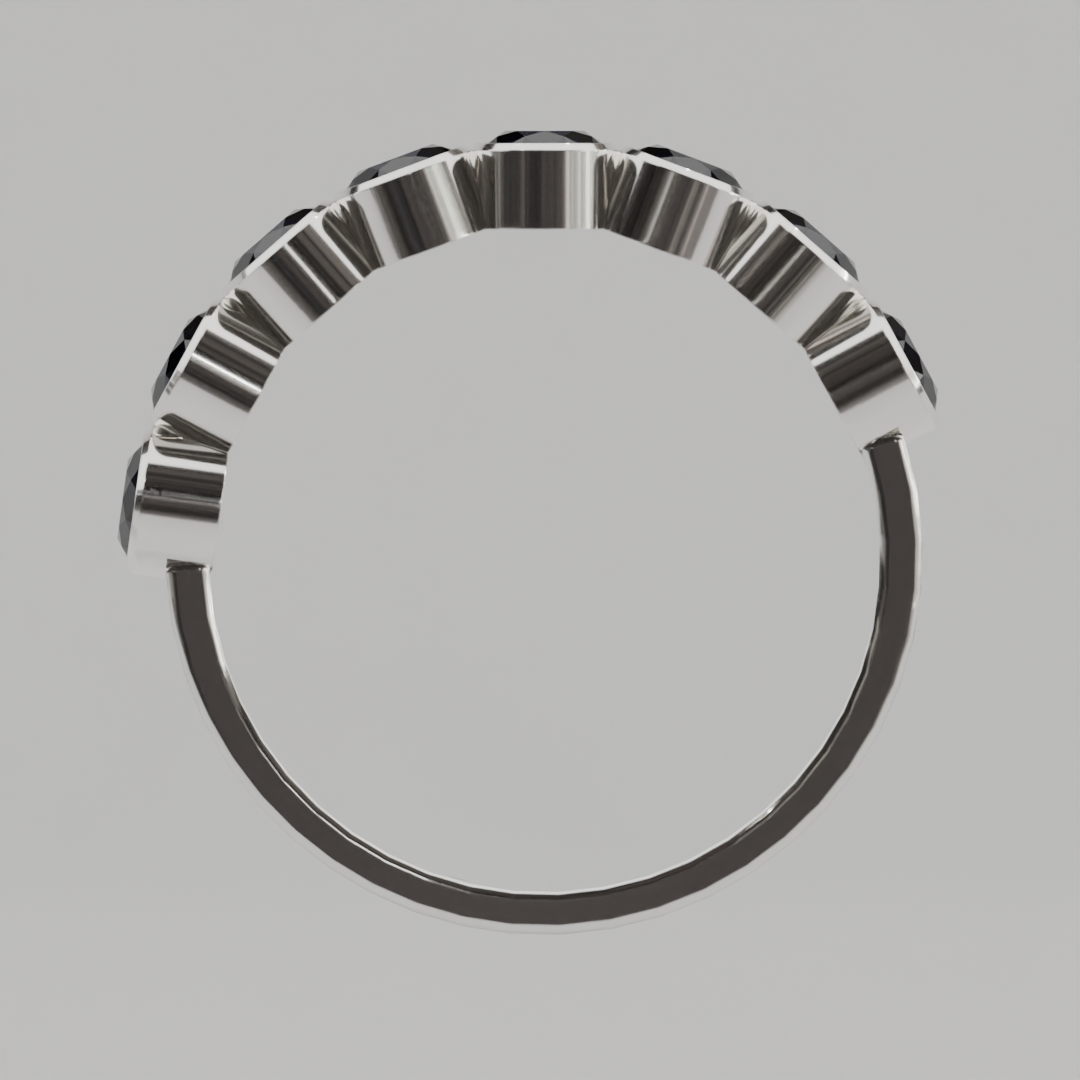 Media Churumbela Zafiro BEZEL - Birthstone Septiembre - 3.5mm - Churumbela de Oro (10k, 14k, 18k) y Moissanitas