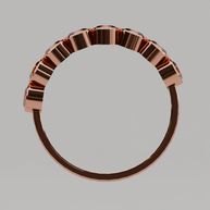 Media Churumbela Citrino BEZEL - Birthstone Noviembre -3.5mm - Churumbela de Oro (10k, 14k, 18k) y Moissanitas