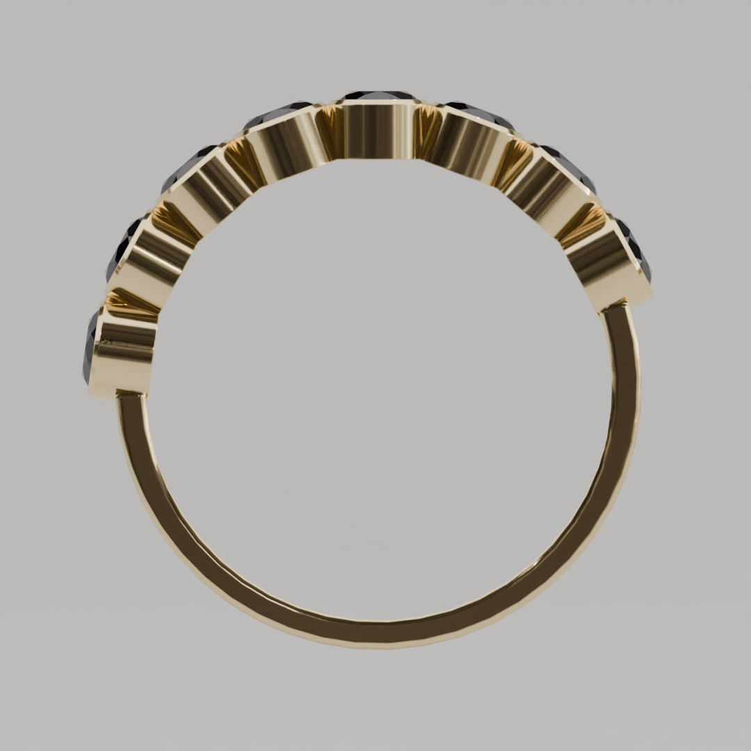 Media Churumbela Zafiro BEZEL - Birthstone Septiembre - 3.5mm - Churumbela de Oro (10k, 14k, 18k) y Moissanitas