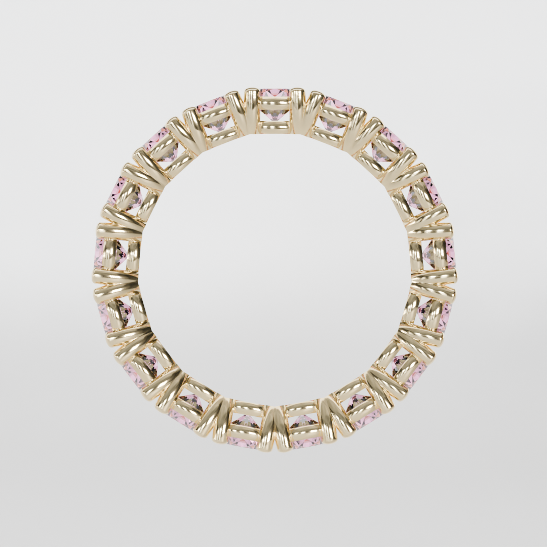 Churumbela Completa Turmalina Rosa CLAW - Birthstone Octubre - 3.5mm