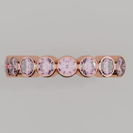 Media Churumbela Turmalina Rosa BEZEL- Birthstone Octubre - 3.5mm