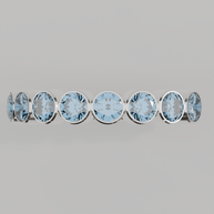 Media Churumbela Topacio Azul BEZEL- Birthstone Diciembre -3.5mm