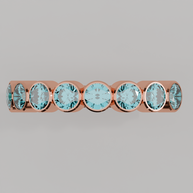 Media Churumbela Agua Marina BEZEL - Birthstone Marzo - 3.5mm — joyería hecha a mano por Zafira MX (foto 8)