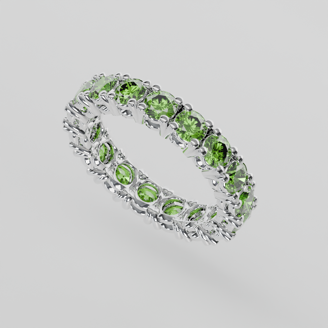 Anillo Churumbela Completa Peridoto Birthstone Agosto Claw (3.5mm) - Joyería Fina en Oro Sólido (10k, 14k, 18k) o Plata 0.925 — joyería hecha a mano por Zafira MX (foto 5)