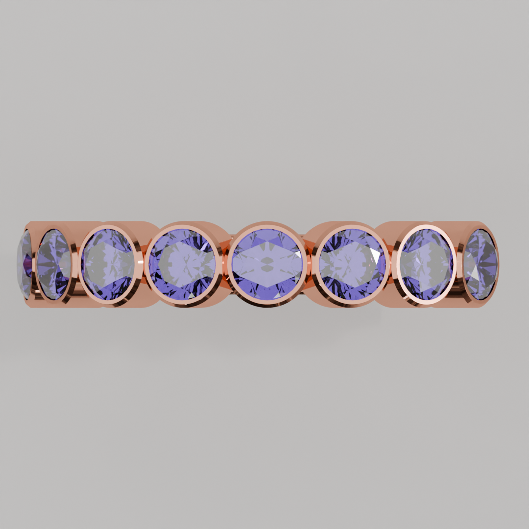 Media Churumbela Alejandrita BEZEL - Birthstone Junio - 3.5mm - Churumbela de Oro (10k, 14k, 18k) y Moissanitas — joyería hecha a mano por Zafira MX (foto 8)