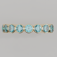 Media Churumbela Agua Marina BEZEL - Birthstone Marzo - 3.5mm — joyería hecha a mano por Zafira MX (foto 2)