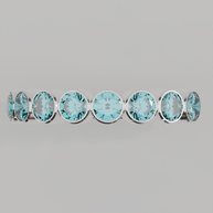 Media Churumbela Agua Marina BEZEL - Birthstone Marzo - 3.5mm — joyería hecha a mano por Zafira MX (foto 4)
