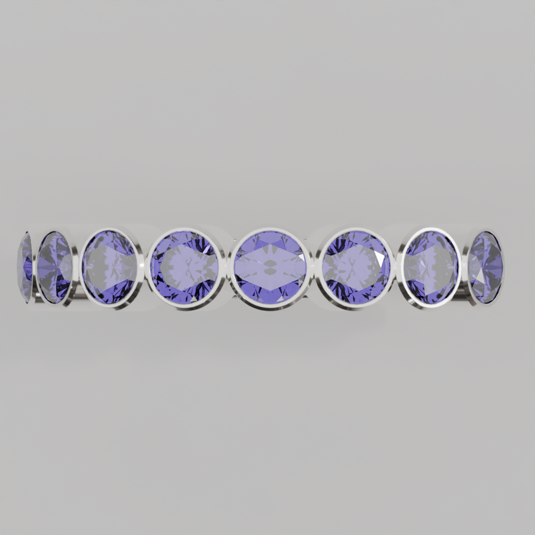 Media Churumbela Alejandrita BEZEL - Birthstone Junio - 3.5mm - Churumbela de Oro (10k, 14k, 18k) y Moissanitas — joyería hecha a mano por Zafira MX (foto 5)