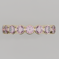 Media Churumbela Turmalina Rosa BEZEL- Birthstone Octubre - 3.5mm