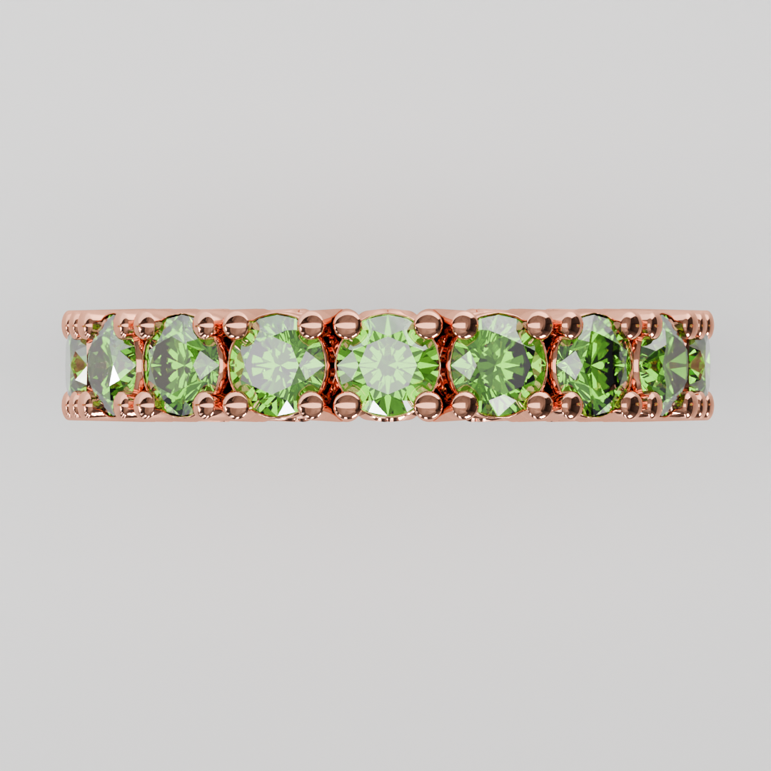 Anillo Churumbela Completa Peridoto Birthstone Agosto Claw (3.5mm) - Joyería Fina en Oro Sólido (10k, 14k, 18k) o Plata 0.925 — joyería hecha a mano por Zafira MX (foto 9)