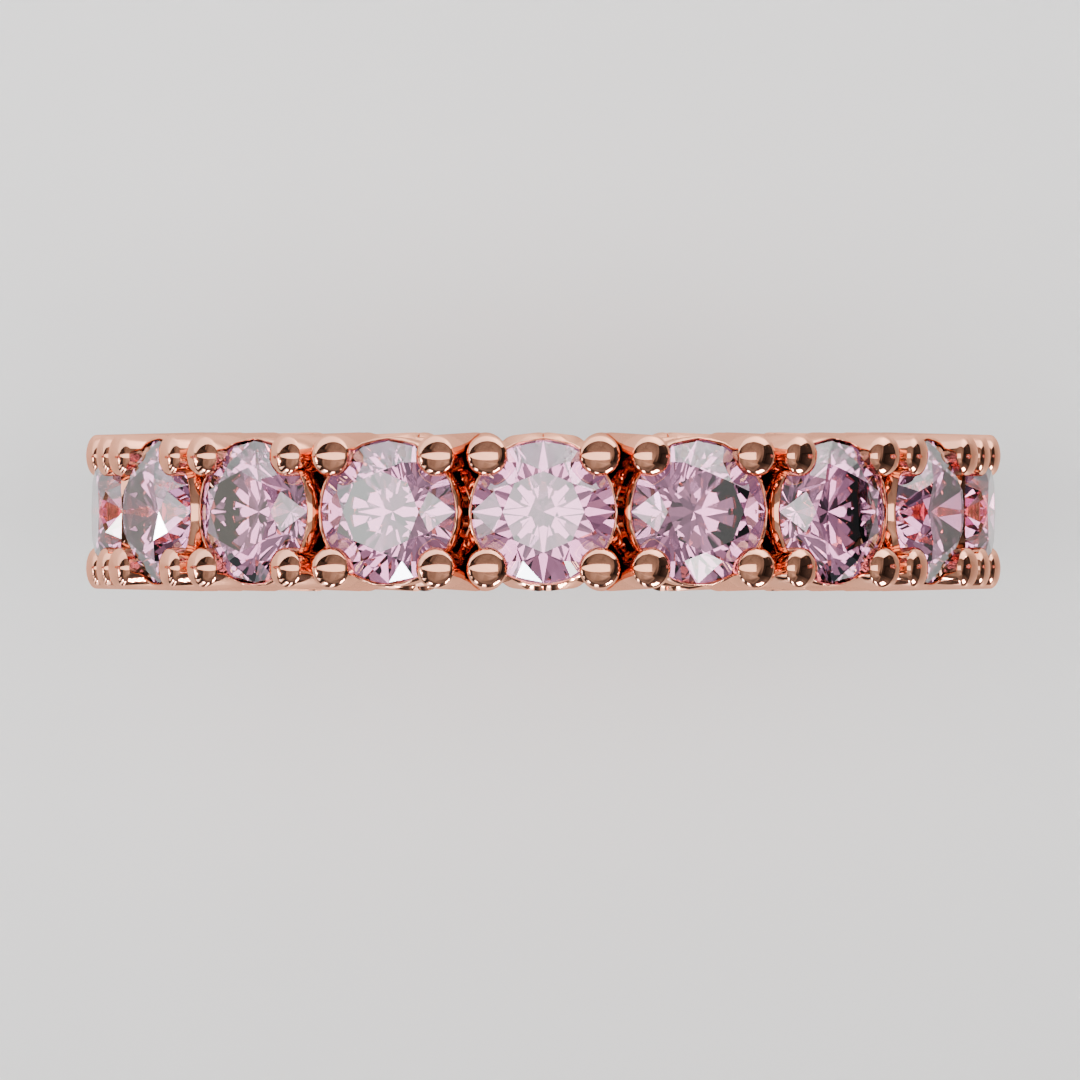 Churumbela Completa Turmalina Rosa CLAW - Birthstone Octubre - 3.5mm