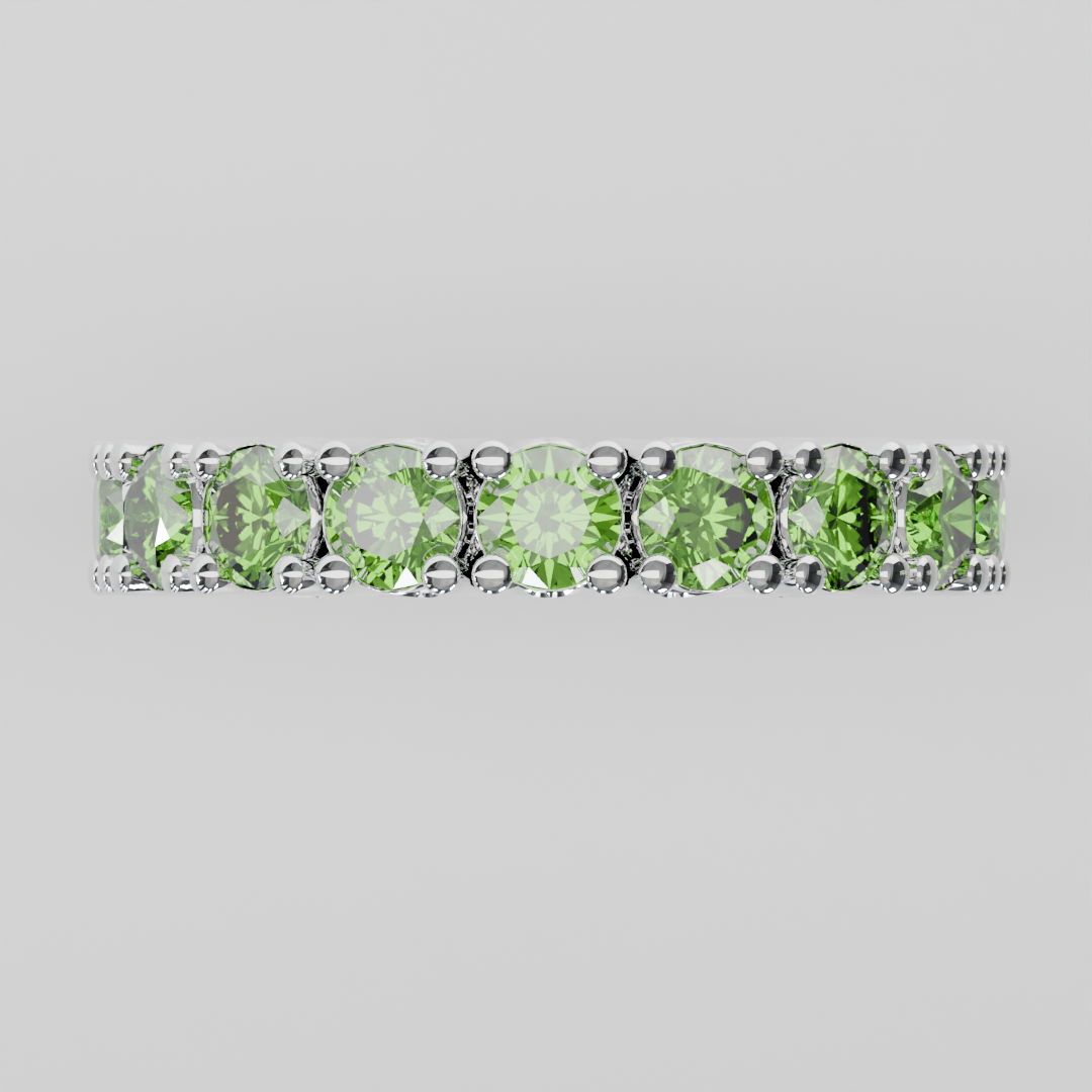 Anillo Churumbela Completa Peridoto Birthstone Agosto Claw (3.5mm) - Joyería Fina en Oro Sólido (10k, 14k, 18k) o Plata 0.925 — joyería hecha a mano por Zafira MX (foto 6)
