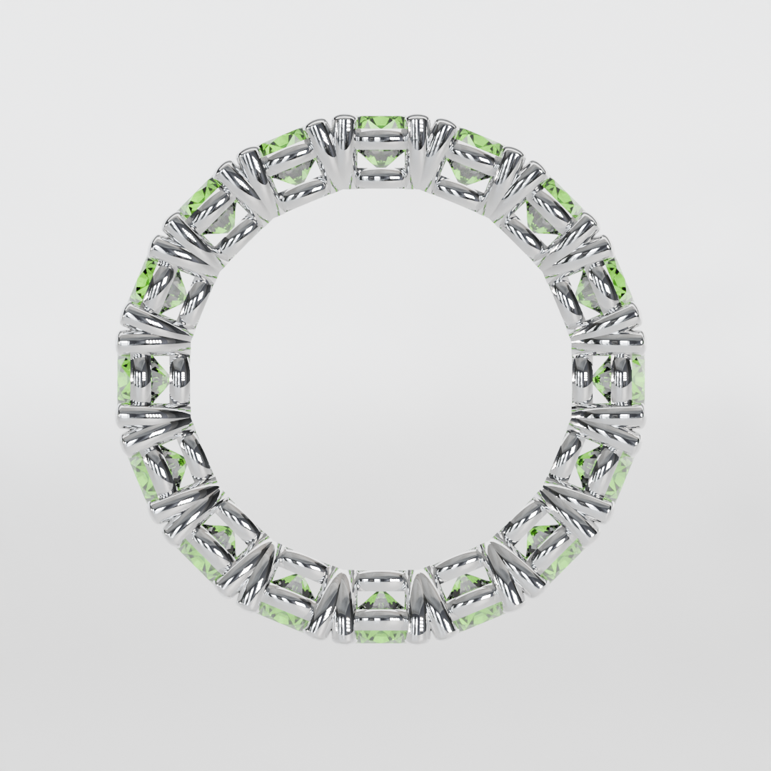 Anillo Churumbela Completa Peridoto Birthstone Agosto Claw (4.0mm) - Joyería Fina en Oro Sólido (10k, 14k, 18k) o Plata 0.925 — joyería hecha a mano por Zafira MX (foto 4)
