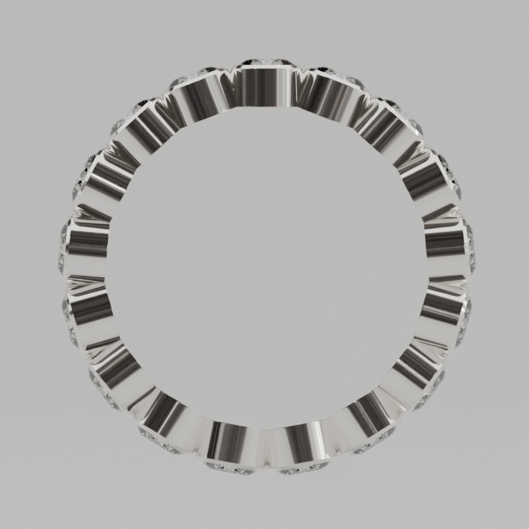 Churumbela Completa BEZEL de 3.5mm Diamante Natural - Abril - Churumbela de Oro (10k, 14k, 18k)