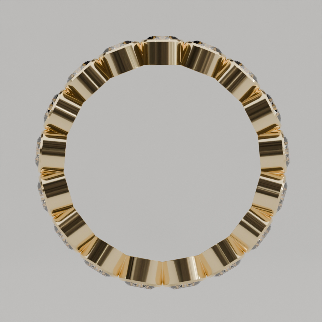 Churumbela Completa BEZEL de 3.5mm Diamante Natural - Abril - Churumbela de Oro (10k, 14k, 18k)