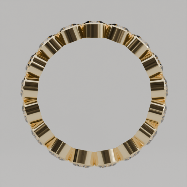 Churumbela Completa BEZEL de 3.5mm Diamante Natural - Abril - Churumbela de Oro (10k, 14k, 18k)