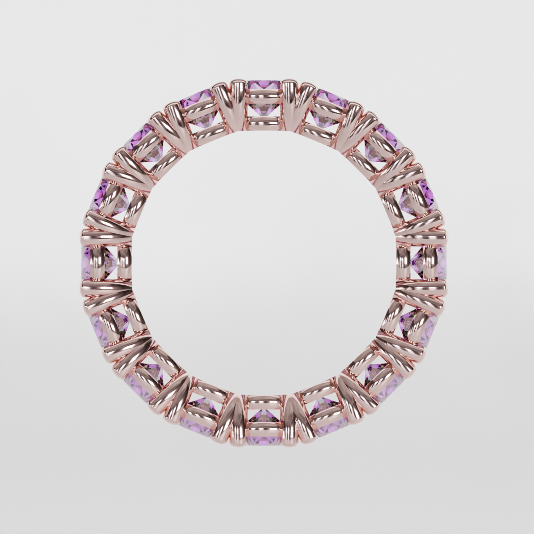 Churumbela Completa Amatista CLAW - Birthstone Febrero - 4.0mm — joyería hecha a mano por Zafira MX (foto 4)