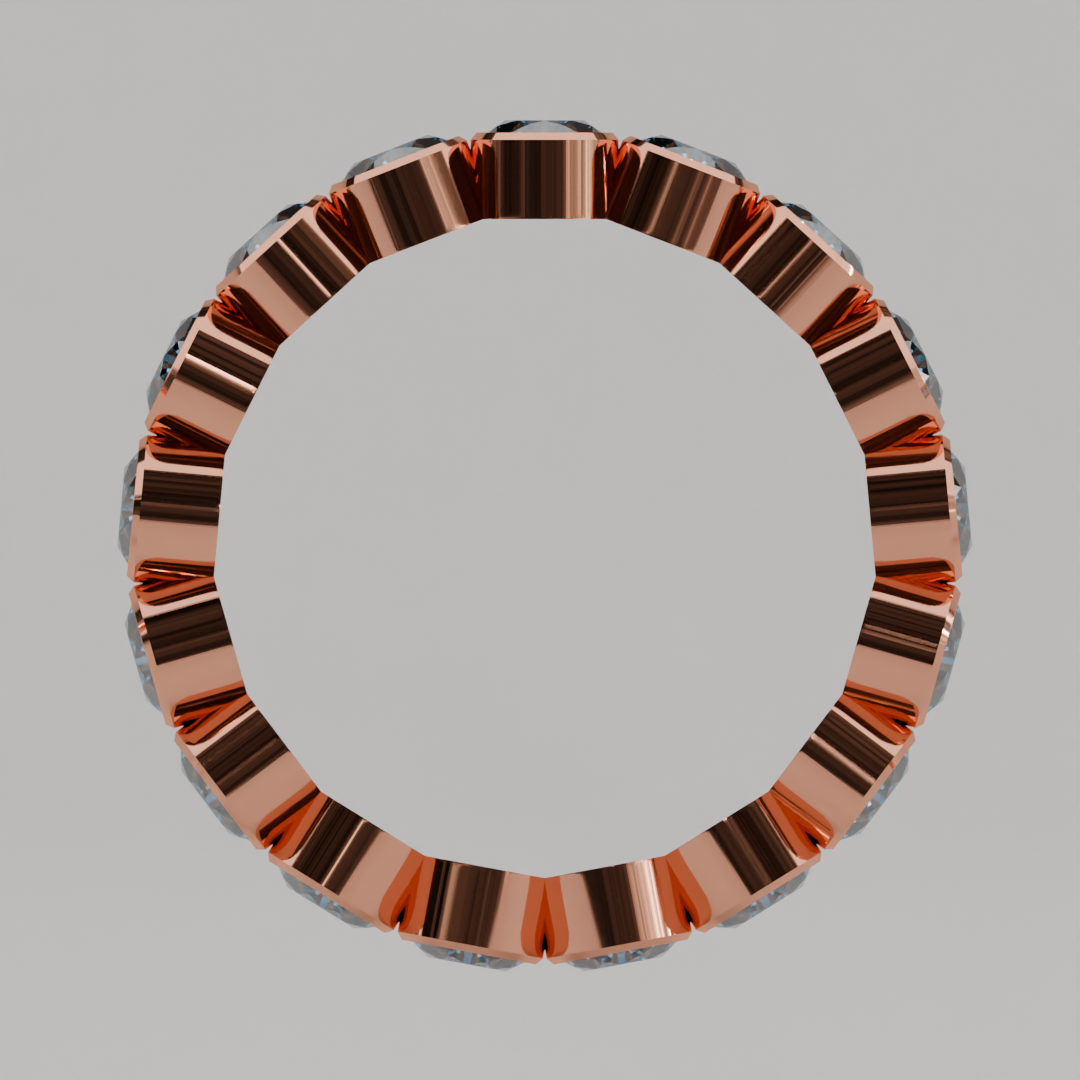 Churumbela Completa Topacio Azul BEZEL - Birthstone Diciembre -3.5mm - Churumbela de Oro (10k, 14k, 18k) y Moissanitas