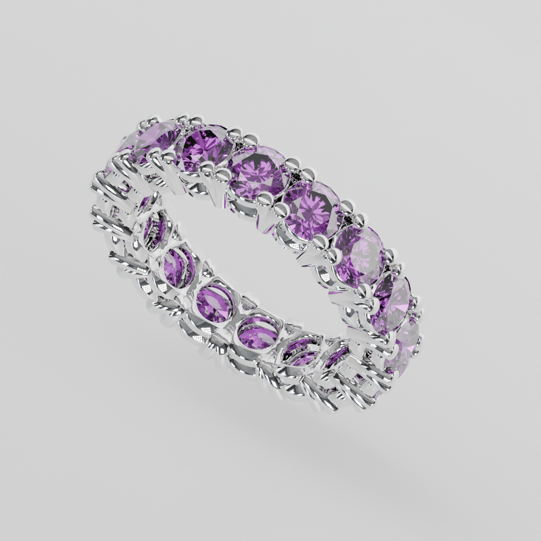 Churumbela Completa Amatista CLAW - Birthstone Febrero - 4.0mm — joyería hecha a mano por Zafira MX (foto 8)