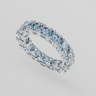 Churumbela Completa Topacio Azul CLAW - Birthstone Diciembre - 4.0mm