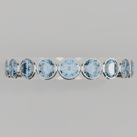 Churumbela Completa Topacio Azul BEZEL - Birthstone Diciembre -3.5mm