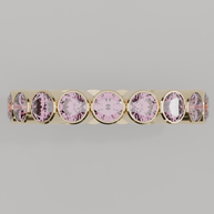 Churumbela Completa Turmalina Rosa BEZEL- Birthstone Octubre - 3.5mm