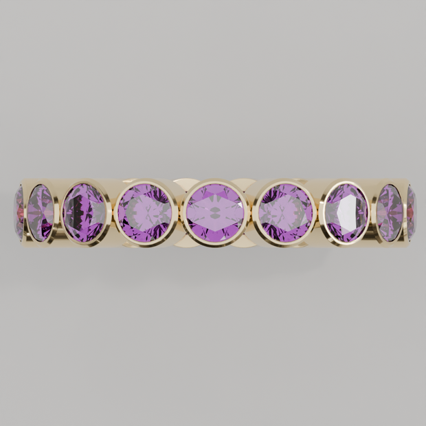 Churumbela Completa Amatista BEZEL - Birthstone Febrero -3.5mm