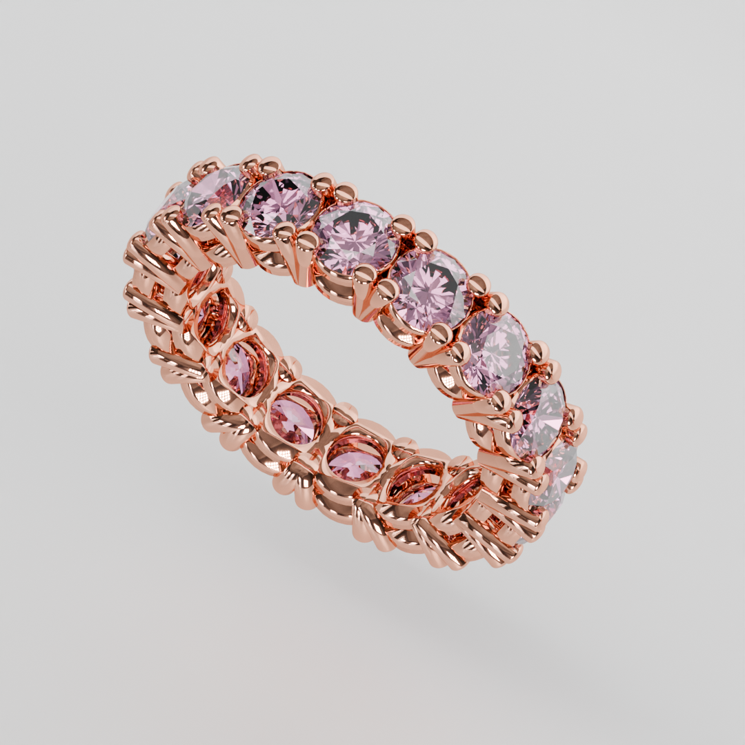 Churumbela Completa Turmalina Rosa CLAW - Birthstone Octubre - 4.0mm