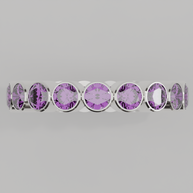 Churumbela Completa Amatista BEZEL - Birthstone Febrero -3.5mm