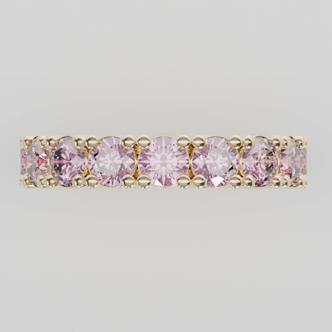 Churumbela Completa Turmalina Rosa CLAW - Birthstone Octubre - 4.0mm