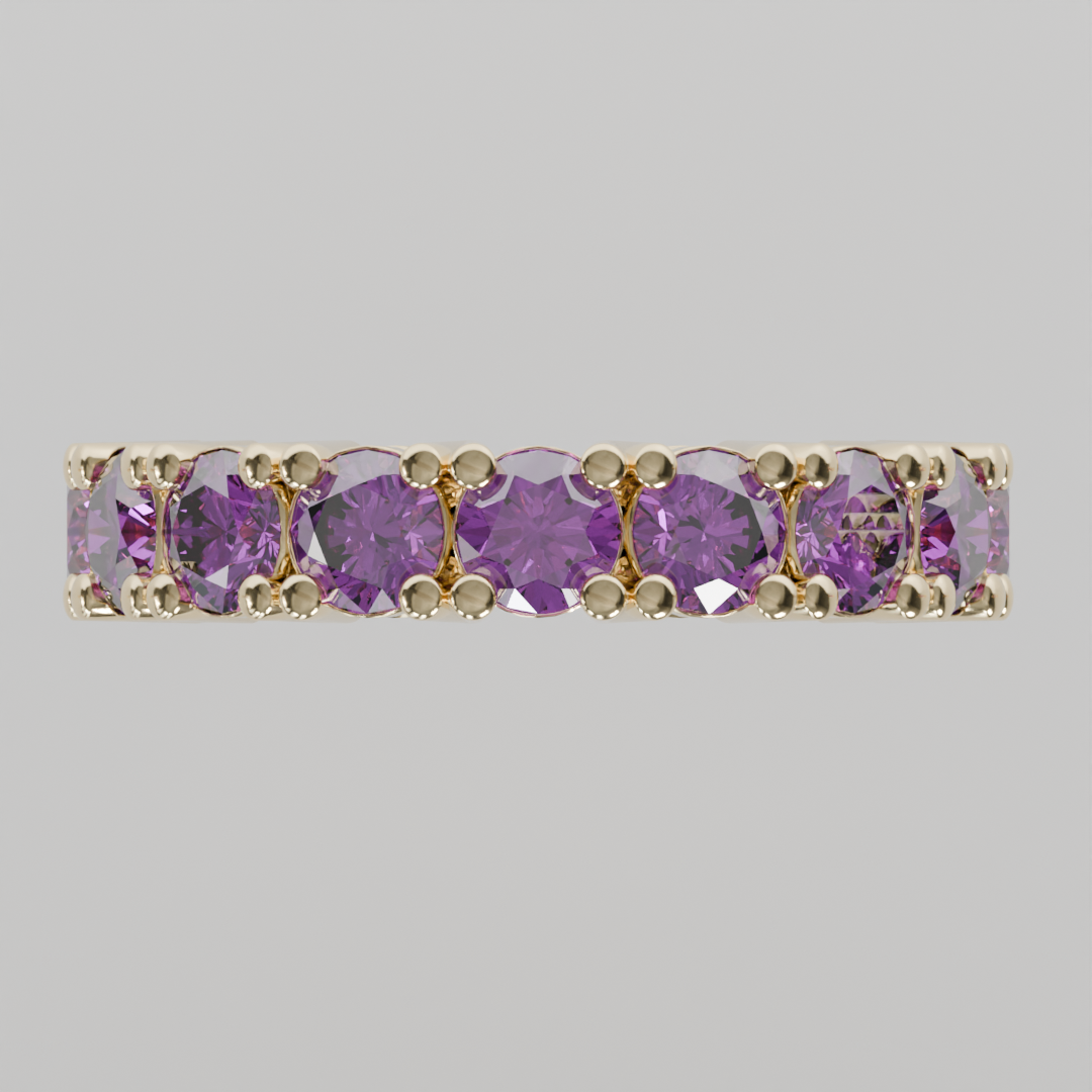 Churumbela Completa Amatista CLAW - Birthstone Febrero - 4.0mm — joyería hecha a mano por Zafira MX (foto 2)