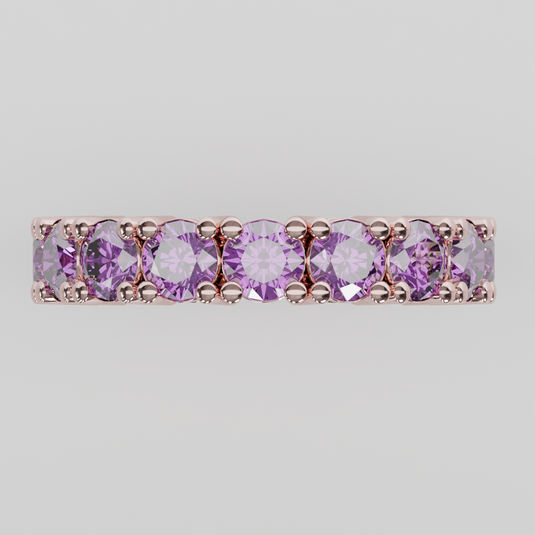 Churumbela Completa Amatista CLAW - Birthstone Febrero - 4.0mm — joyería hecha a mano por Zafira MX (foto 6)