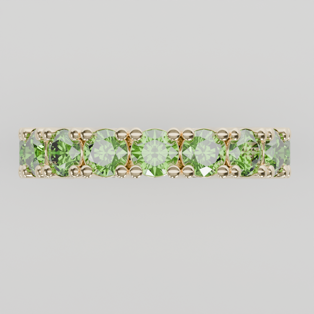 Anillo Churumbela Completa Peridoto Birthstone Agosto Claw (4.0mm) - Joyería Fina en Oro Sólido (10k, 14k, 18k) o Plata 0.925 — joyería hecha a mano por Zafira MX (foto 3)