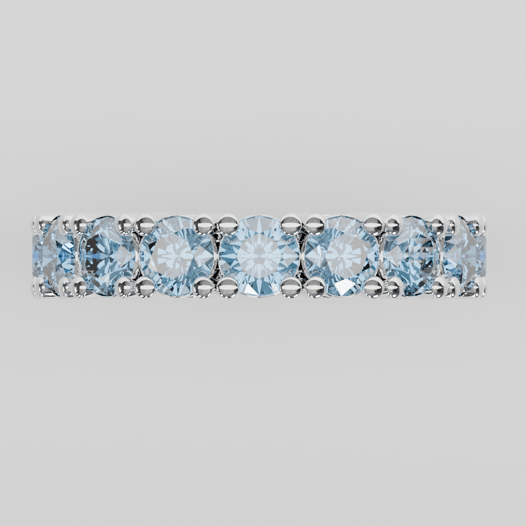 Churumbela Completa Topacio Azul CLAW - Birthstone Diciembre - 4.0mm