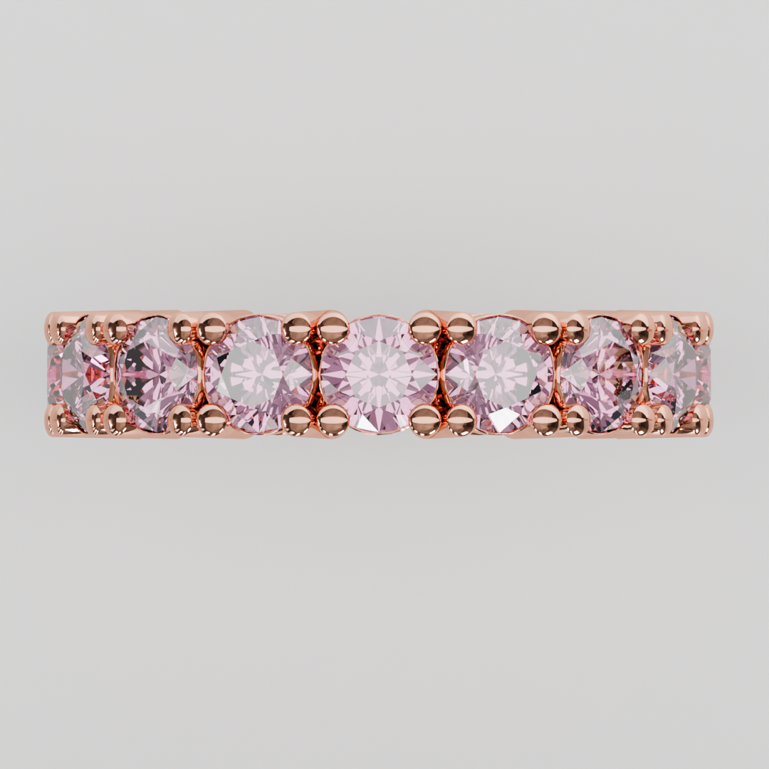 Churumbela Completa Turmalina Rosa CLAW - Birthstone Octubre - 4.0mm