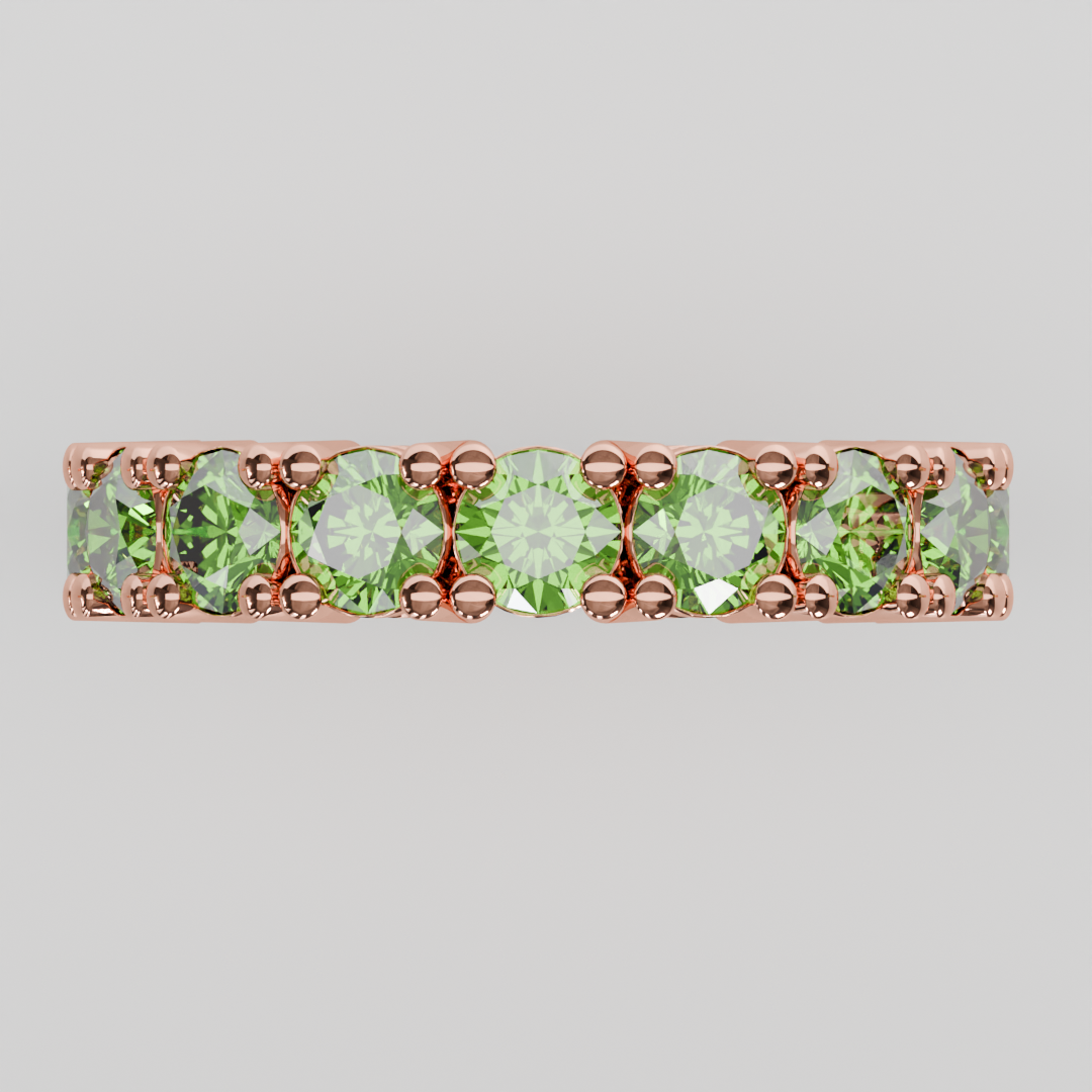 Anillo Churumbela Completa Peridoto Birthstone Agosto Claw (4.0mm) - Joyería Fina en Oro Sólido (10k, 14k, 18k) o Plata 0.925 — joyería hecha a mano por Zafira MX (foto 9)