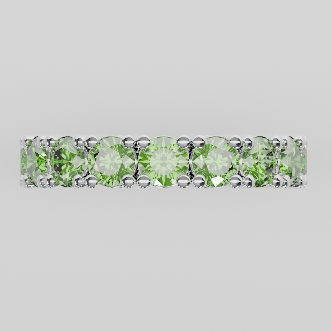 Anillo Churumbela Completa Peridoto Birthstone Agosto Claw (4.0mm) - Joyería Fina en Oro Sólido (10k, 14k, 18k) o Plata 0.925 — joyería hecha a mano por Zafira MX (foto 6)